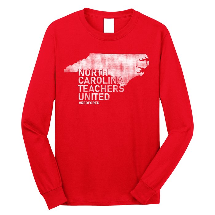 North Carolina Teachers United Red For Ed Long Sleeve Shirt