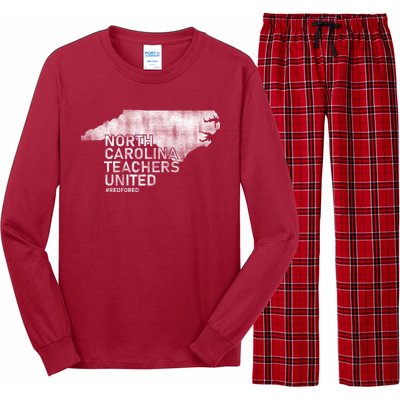 North Carolina Teachers United Red For Ed Long Sleeve Pajama Set