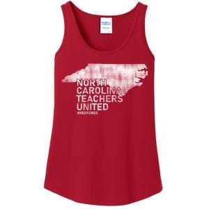 North Carolina Teachers United Red For Ed Ladies Essential Tank