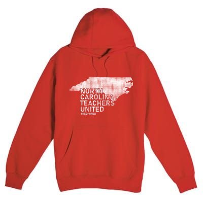 North Carolina Teachers United Red For Ed Premium Pullover Hoodie