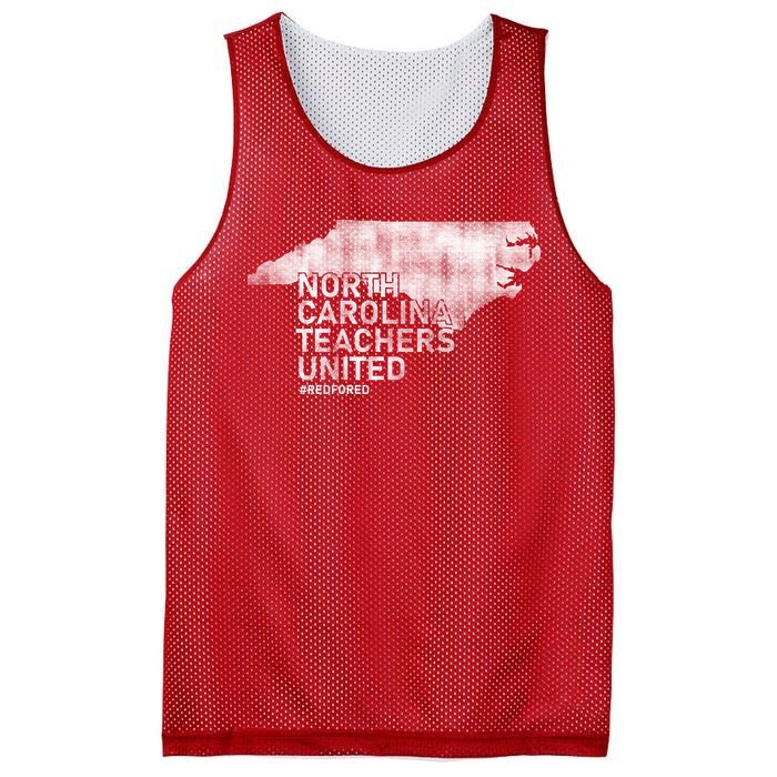 North Carolina Teachers United Red For Ed Mesh Reversible Basketball Jersey Tank