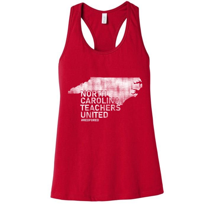 North Carolina Teachers United Red For Ed Womens Tank Top
