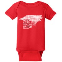 North Carolina Teachers United Red For Ed Baby Bodysuit