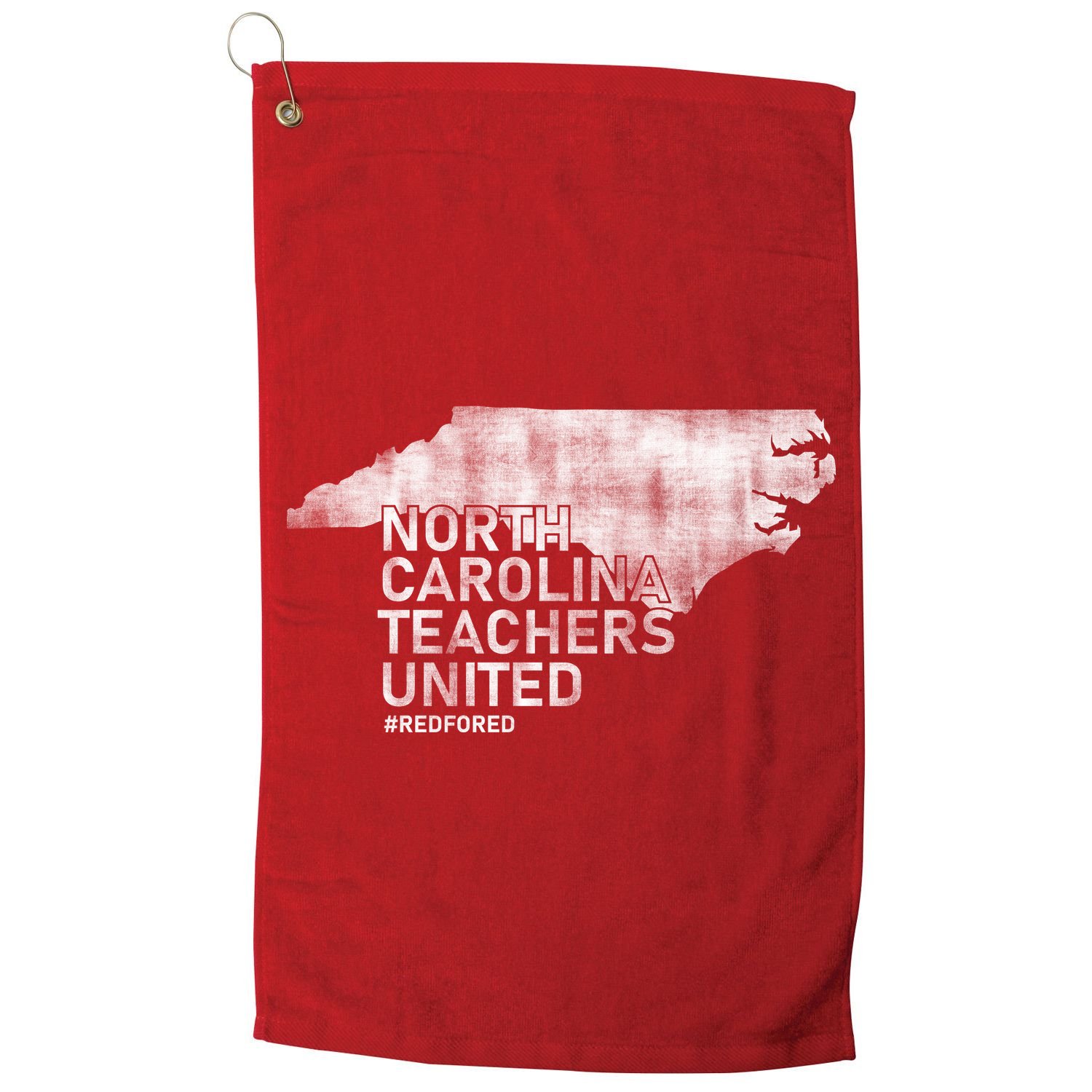 North Carolina Teachers United Red For Ed Golf Towel