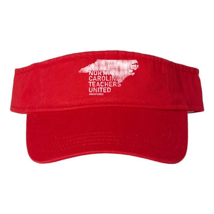 North Carolina Teachers United Red For Ed Valucap Bio-Washed Visor