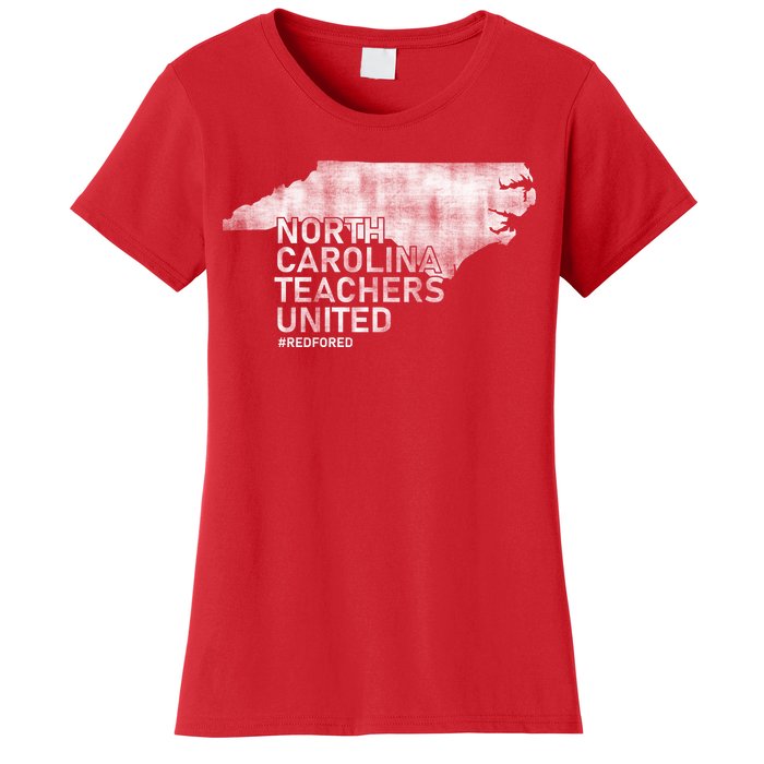 North Carolina Teachers United Red For Ed Women's T-Shirt