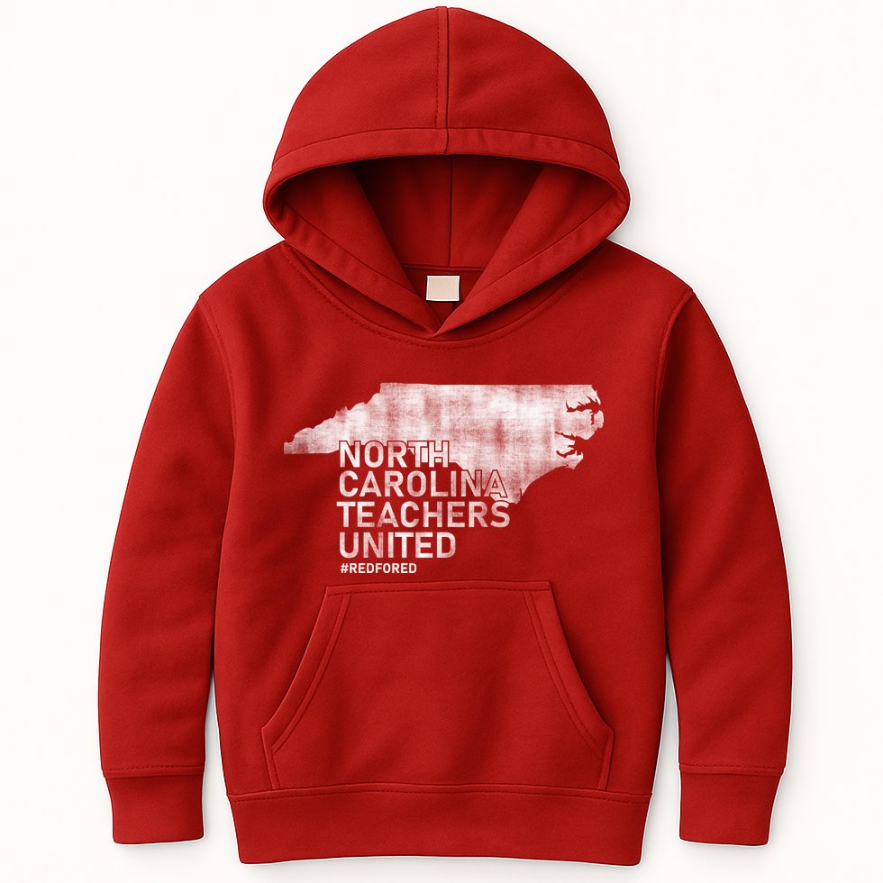 North Carolina Teachers United Red For Ed Kids Hoodie