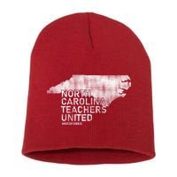 North Carolina Teachers United Red For Ed Short Acrylic Beanie