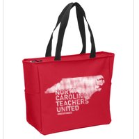 North Carolina Teachers United Red For Ed Zip Tote Bag
