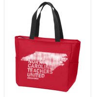North Carolina Teachers United Red For Ed Zip Tote Bag