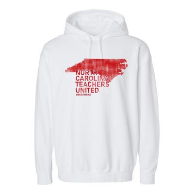 North Carolina Teachers United Red For Ed Garment-Dyed Fleece Hoodie