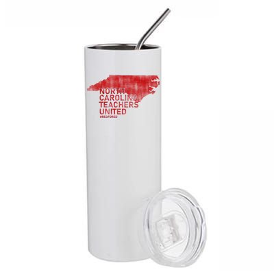 North Carolina Teachers United Red For Ed Stainless Steel Tumbler