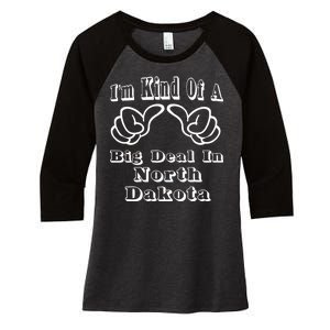 North Dakota Big Deal Women's Tri-Blend 3/4-Sleeve Raglan Shirt