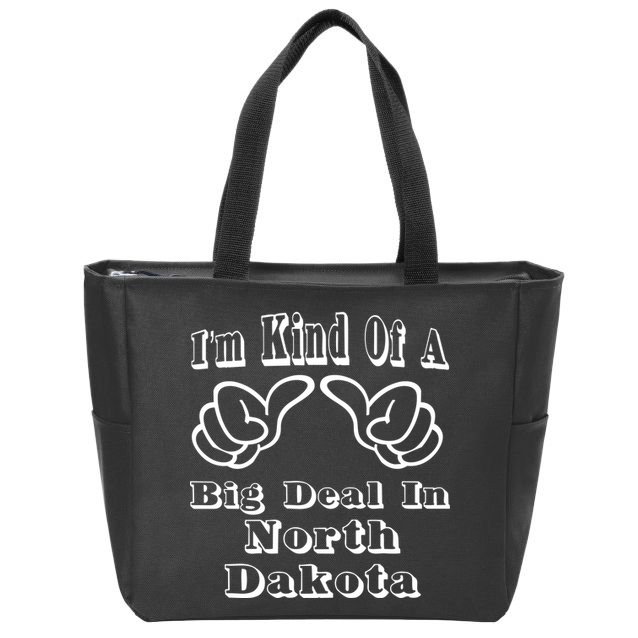 North Dakota Big Deal Zip Tote Bag