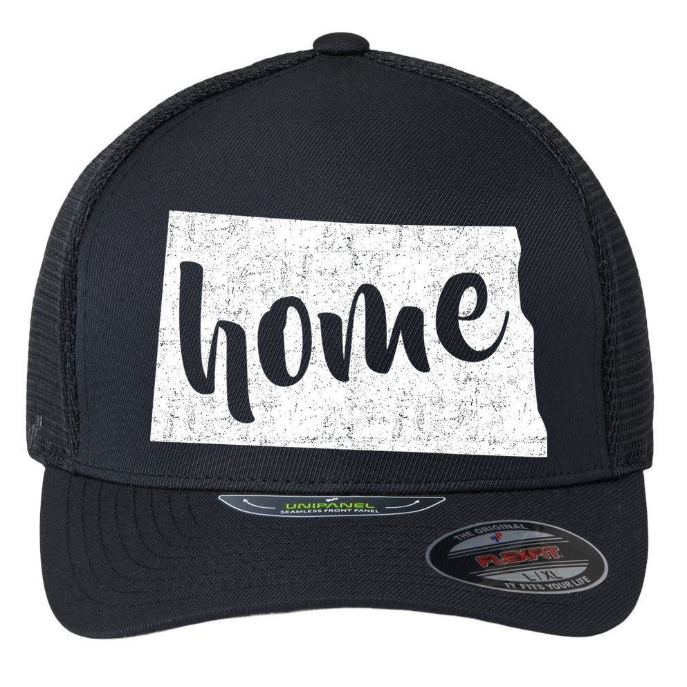North Dakota Home State Flexfit Unipanel Trucker Cap