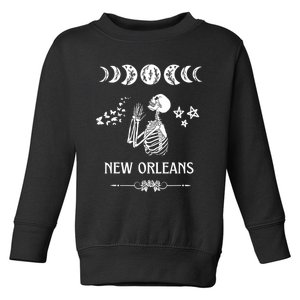 New Orleans Spooky Goth Nola Louisiana Halloween Gothic Toddler Sweatshirt