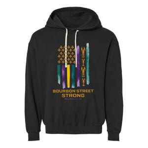 New Orleans Strong 2025 Bourbon Street Strong Garment-Dyed Fleece Hoodie