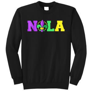 New Orleans Strong 2025 Nola Strong Support Fleur De Lis Sweatshirt