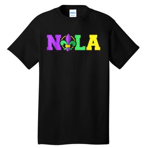 New Orleans Strong 2025 Nola Strong Support Fleur De Lis Tall T-Shirt