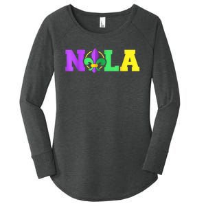 New Orleans Strong 2025 Nola Strong Support Fleur De Lis Women's Perfect Tri Tunic Long Sleeve Shirt