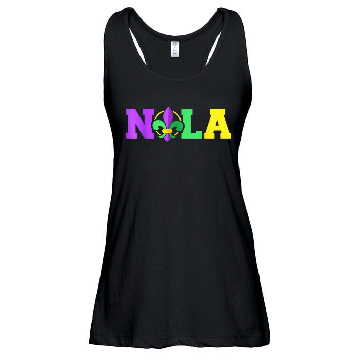 New Orleans Strong 2025 Nola Strong Support Fleur De Lis Ladies Essential Flowy Tank