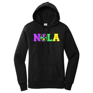 New Orleans Strong 2025 Nola Strong Support Fleur De Lis Women's Pullover Hoodie