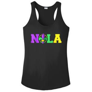 New Orleans Strong 2025 Nola Strong Support Fleur De Lis Ladies PosiCharge Competitor Racerback Tank