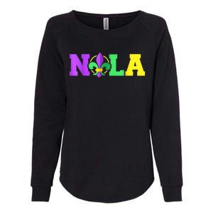 New Orleans Strong 2025 Nola Strong Support Fleur De Lis Womens California Wash Sweatshirt