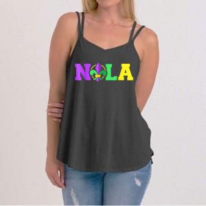 New Orleans Strong 2025 Nola Strong Support Fleur De Lis Women's Strappy Tank