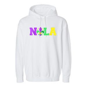 New Orleans Strong 2025 Nola Strong Support Fleur De Lis Garment-Dyed Fleece Hoodie