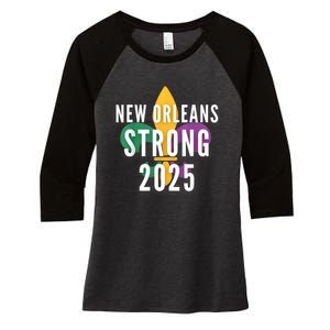 New Orleans Strong 2025 Unity Women's Tri-Blend 3/4-Sleeve Raglan Shirt