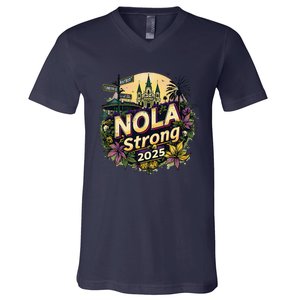 New Orleans Strong 2025 Pride Honor Nola Supporter V-Neck T-Shirt