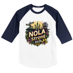 New Orleans Strong 2025 Pride Honor Nola Supporter Baseball Sleeve Shirt