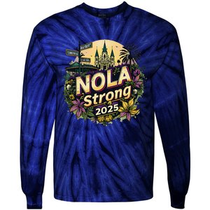 New Orleans Strong 2025 Pride Honor Nola Supporter Tie-Dye Long Sleeve Shirt