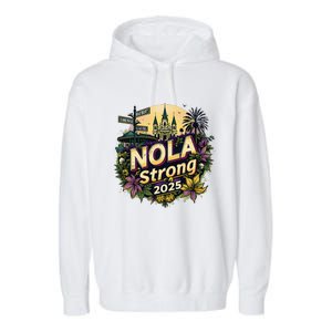 New Orleans Strong 2025 Pride Honor Nola Supporter Garment-Dyed Fleece Hoodie