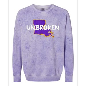 New Orleans Strong 2025 Unbroken Colorblast Crewneck Sweatshirt