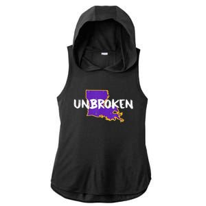 New Orleans Strong 2025 Unbroken Ladies PosiCharge Tri-Blend Wicking Draft Hoodie Tank