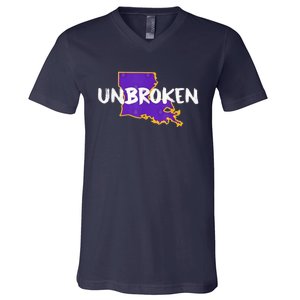 New Orleans Strong 2025 Unbroken V-Neck T-Shirt