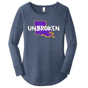 New Orleans Strong 2025 Unbroken Women's Perfect Tri Tunic Long Sleeve Shirt