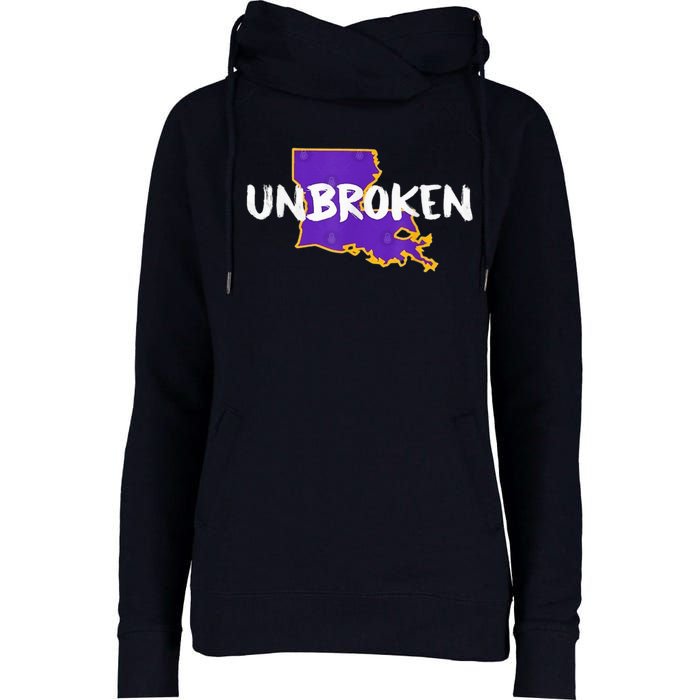 New Orleans Strong 2025 Unbroken Womens Funnel Neck Pullover Hood