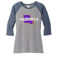 New Orleans Strong 2025 Unbroken Women's Tri-Blend 3/4-Sleeve Raglan Shirt