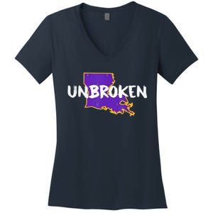 New Orleans Strong 2025 Unbroken Women's V-Neck T-Shirt