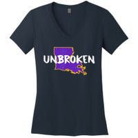 New Orleans Strong 2025 Unbroken Women's V-Neck T-Shirt