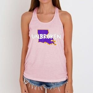 New Orleans Strong 2025 Unbroken Women's Knotted Racerback Tank