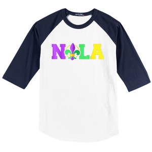 New Orleans Strong 2025 Nola Strong Support Fleur De Lis Baseball Sleeve Shirt