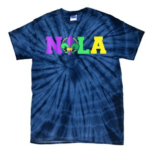 New Orleans Strong 2025 Nola Strong Support Fleur De Lis Tie-Dye T-Shirt