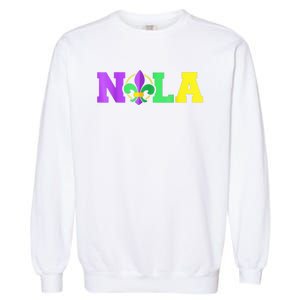 New Orleans Strong 2025 Nola Strong Support Fleur De Lis Garment-Dyed Sweatshirt