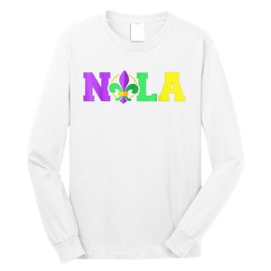 New Orleans Strong 2025 Nola Strong Support Fleur De Lis Long Sleeve Shirt