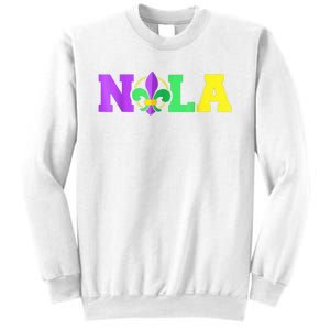 New Orleans Strong 2025 Nola Strong Support Fleur De Lis Sweatshirt