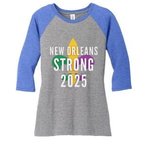 New Orleans Strong 2025 Unity Women's Tri-Blend 3/4-Sleeve Raglan Shirt